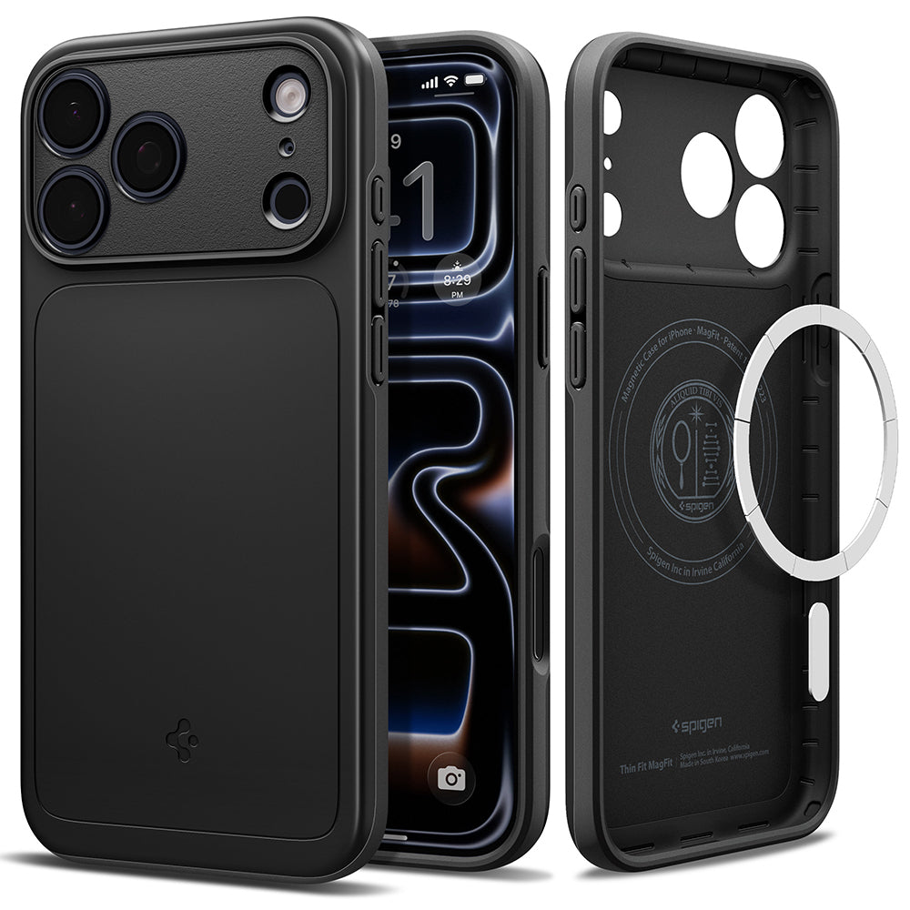 Capa MagSafe para Apple iPhone 18 Pro Max / 17 Pro Max, Spigen, Thin Fit, Preta ACS12105