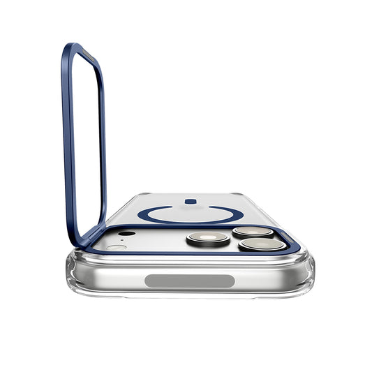 Capa MagSafe para Apple iPhone 18 Pro Max / 17 Pro Max, Spigen, Ultra Hybrid Optik S, Transparente Azul Marinho ACS11909