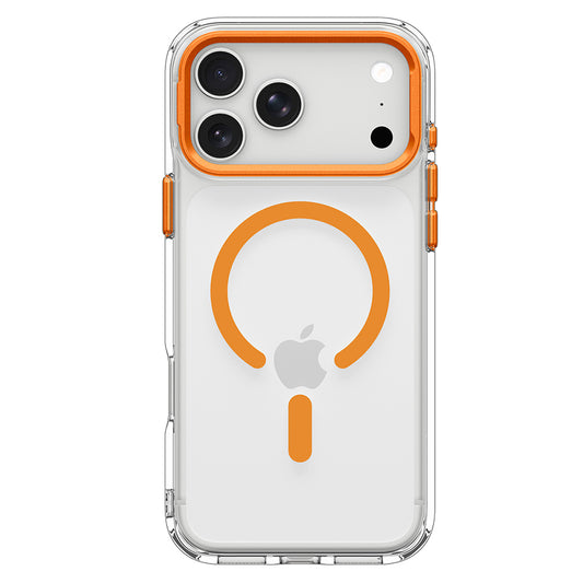 Capa MagSafe para Apple iPhone 18 Pro Max / 17 Pro Max, Spigen, Ultra Hybrid Optik S, Transparente Laranja ACS11910