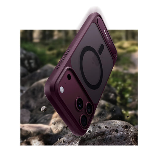 Capa MagSafe para Apple iPhone 18 Pro Max / 17 Pro Max, Torras, Ostand L1 Guardian, Roxa