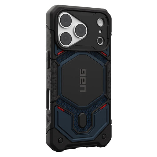Capa MagSafe para Apple iPhone 18 Pro Max / 17 Pro Max, Urban Armor Gear, Monarch Pro Kevlar, Azul Marinho