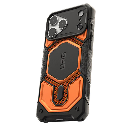 Capa MagSafe para Apple iPhone 18 Pro Max / 17 Pro Max, Urban Armor Gear, Monarch Pro Kevlar, Laranja