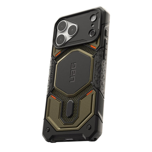 Capa MagSafe para Apple iPhone 18 Pro Max / 17 Pro Max, Urban Armor Gear, Monarch Pro Kevlar, Verde