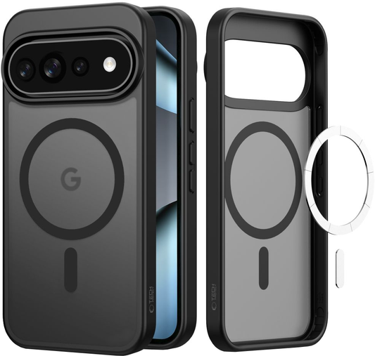 Capa MagSafe para Google Pixel 11 Pro XL / 10 Pro XL / 9 Pro XL, Tech-Protect, Magmat, Preto Fosco