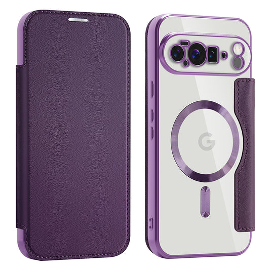 Capa MagSafe para Google Pixel 10 Pro XL, Techsuit, SmartMag Book, Roxo