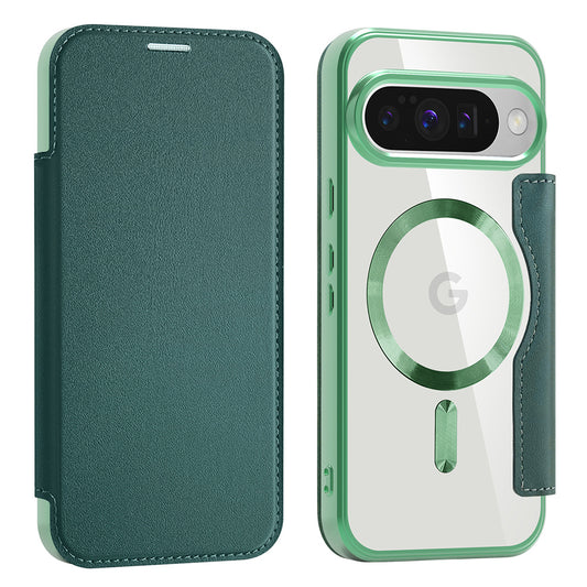 Capa MagSafe para Google Pixel 10 Pro / 10, Techsuit, SmartMag Book, Verde