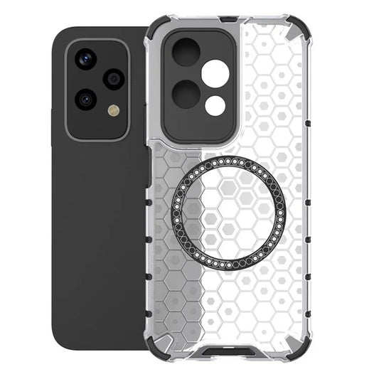 Capa MagSafe para Honor 200 Lite, Techsuit, HoneyComb Shield, Branca