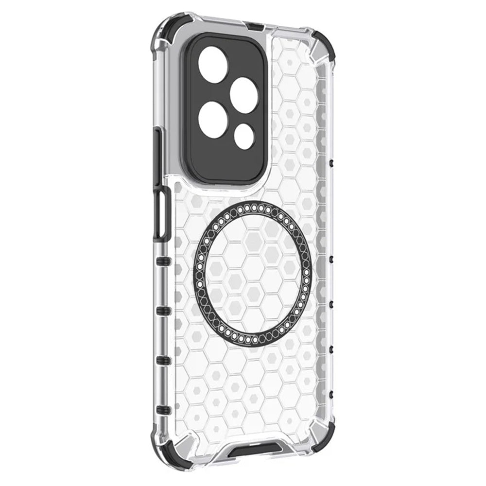 Capa MagSafe para Honor 200 Lite, Techsuit, HoneyComb Shield, Branca