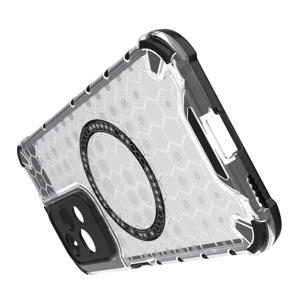 Capa MagSafe para Honor 200 Lite, Techsuit, HoneyComb Shield, Branca