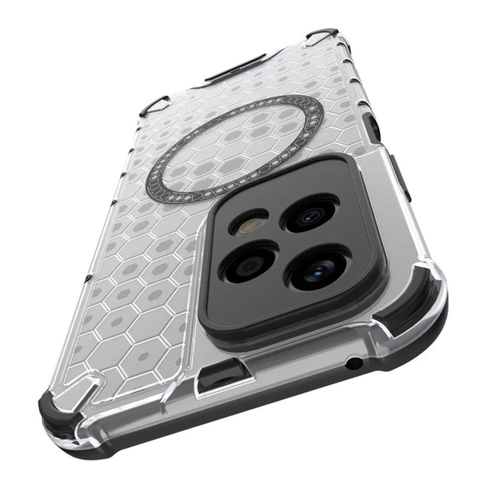 Capa MagSafe para Honor 200 Lite, Techsuit, HoneyComb Shield, Preta