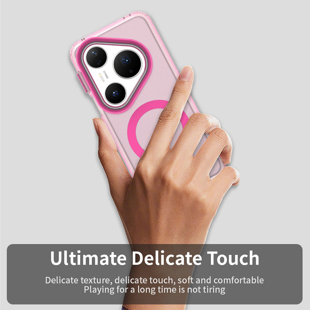 Capa MagSafe para Huawei Pura 80 Pro, Techsuit, CandyCase, Rosa