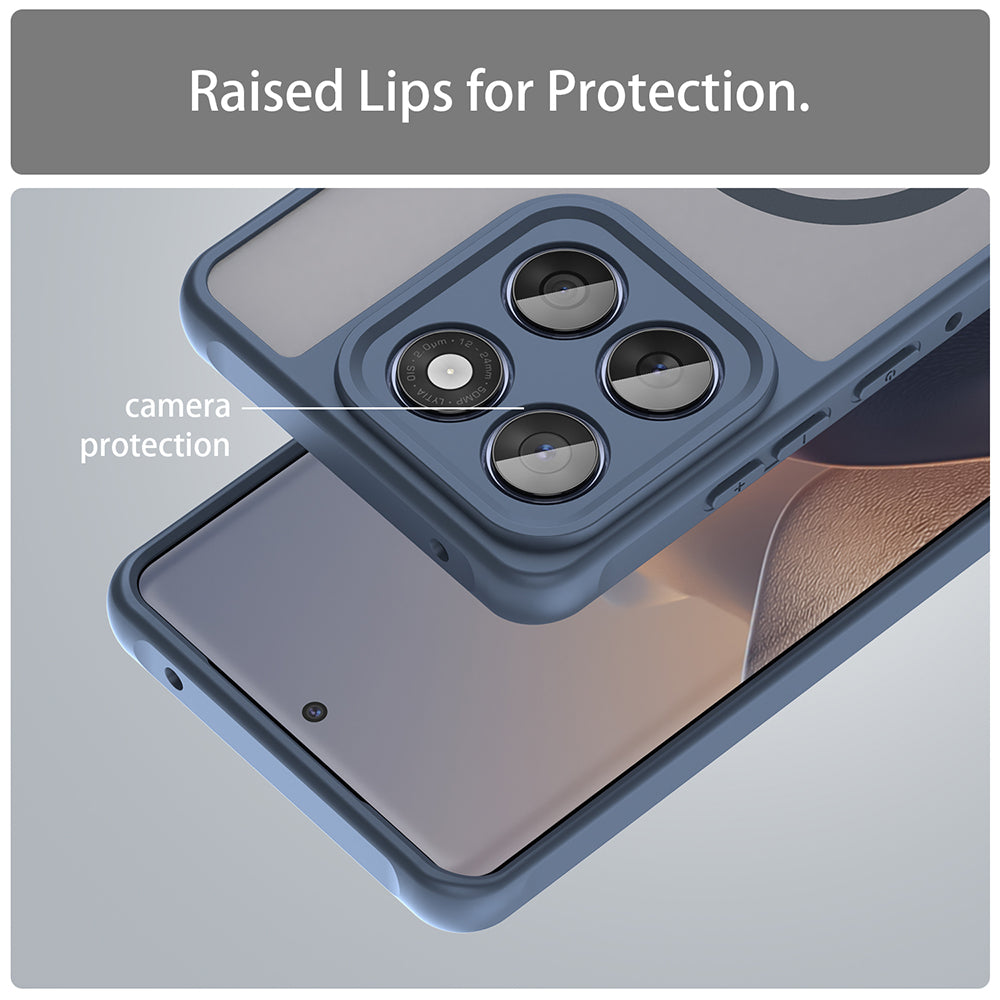 Capa MagSafe para Motorola Edge 60 Fusion / Edge 60, Techsuit, HaloFrost II, Azul Marinho