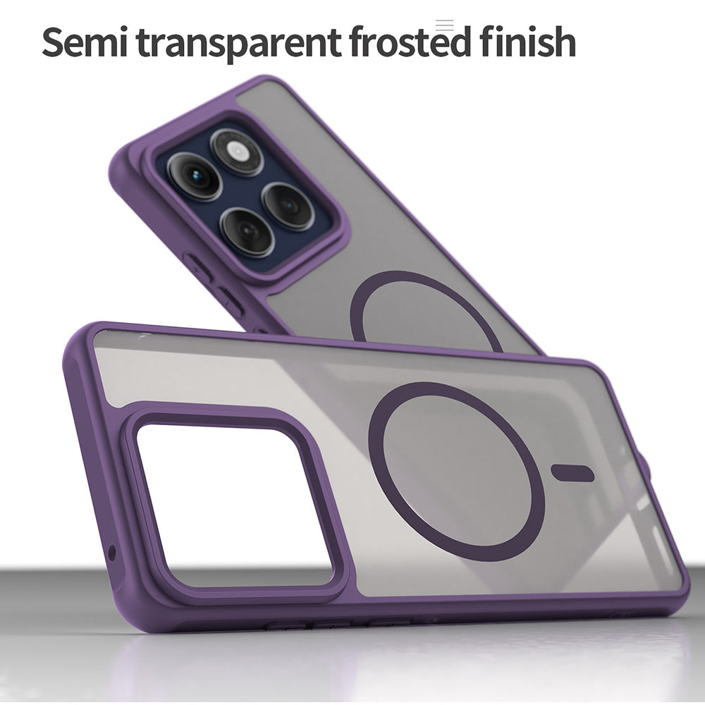 Capa MagSafe para Motorola Edge 60 Pro, Techsuit, HaloFrost II (Orifício Grande para Lente), Roxo