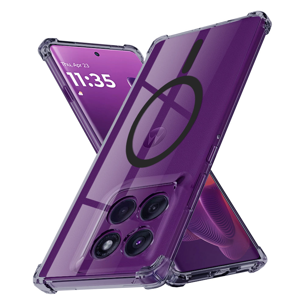 Capa MagSafe para Motorola Edge 60 Pro, Techsuit, Transparente Antichoque, Fumada