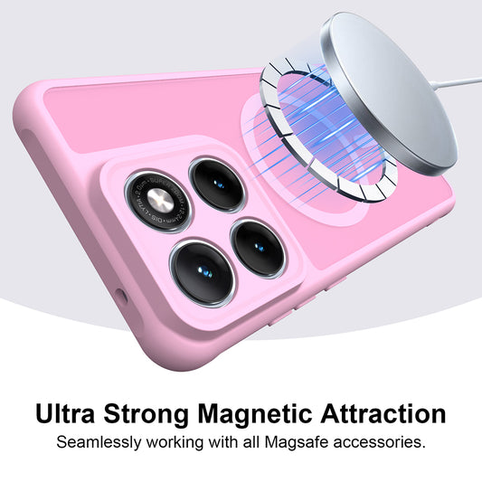 Capa MagSafe para Motorola Edge 70 Fusion, Techsuit, HaloFrost II, Rosa