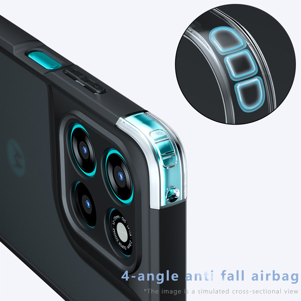 Capa MagSafe para Motorola Moto G77 / G67, Techsuit, PureFrost, Preta Fosca