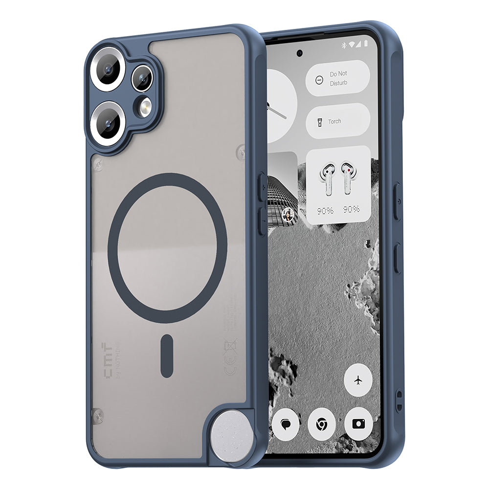 Capa MagSafe para Nothing CMF Phone 2 Pro, Techsuit, HaloFrost II, Azul Marinho
