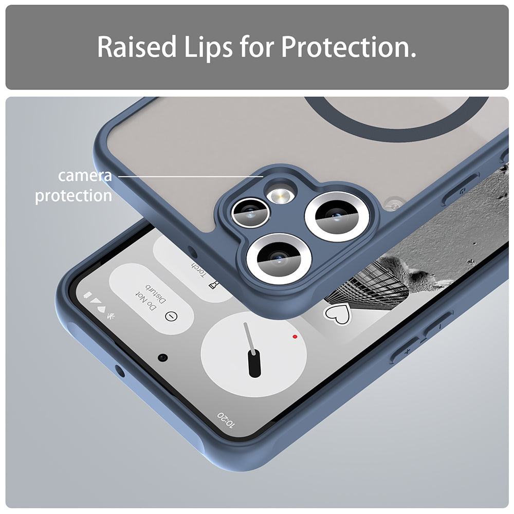 Capa MagSafe para Nothing CMF Phone 2 Pro, Techsuit, HaloFrost II, Azul Marinho