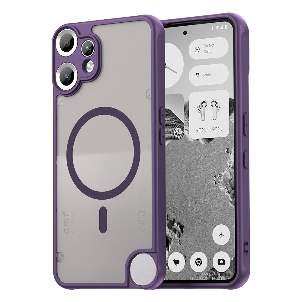 Capa MagSafe para Nothing CMF Phone 2 Pro, Techsuit, HaloFrost II, Roxa
