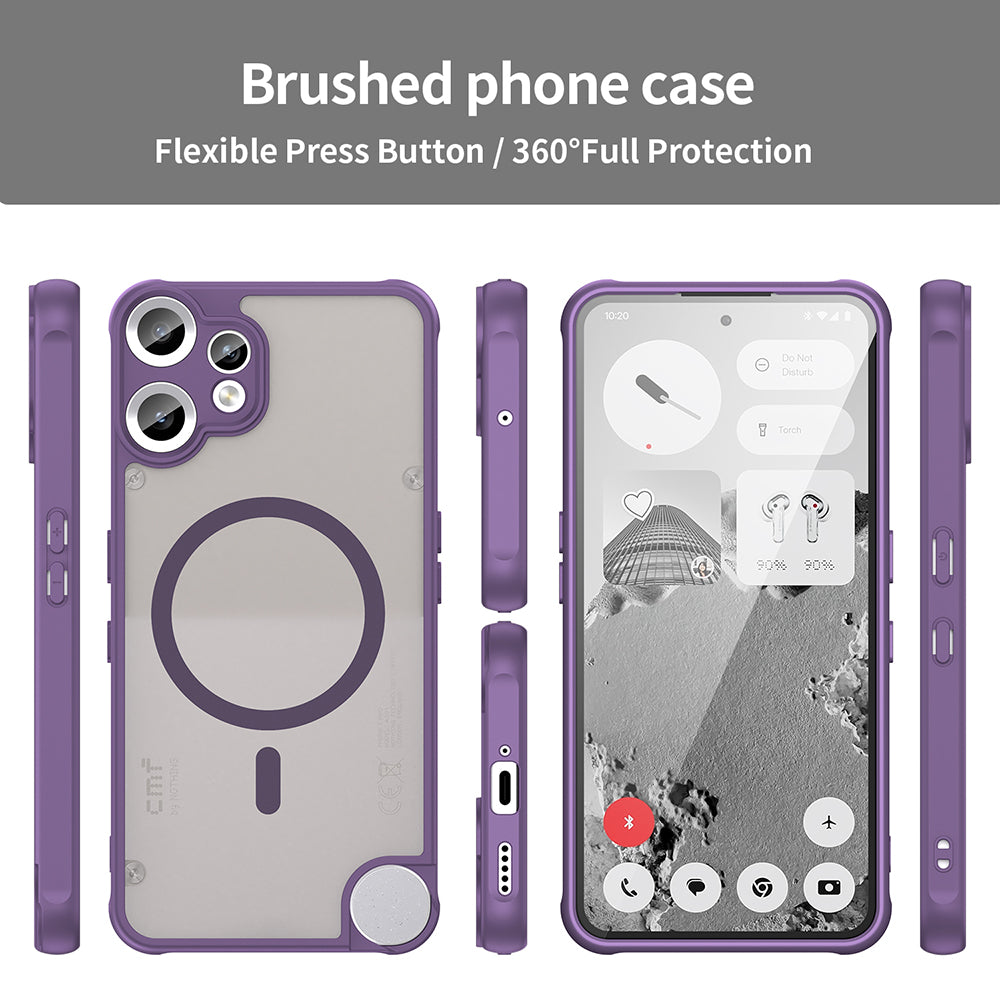 Capa MagSafe para Nothing CMF Phone 2 Pro, Techsuit, HaloFrost II, Roxa