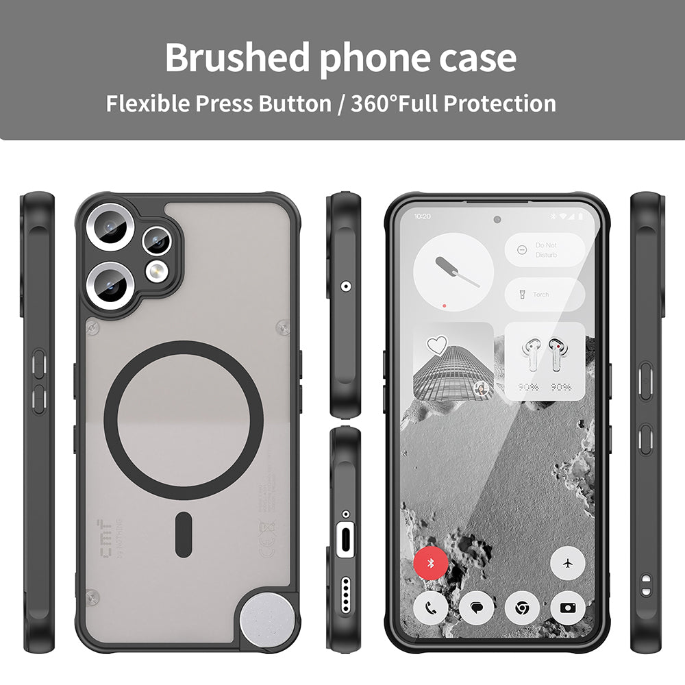 Capa MagSafe para Nothing CMF Phone 2 Pro, Techsuit, HaloFrost II, Preta