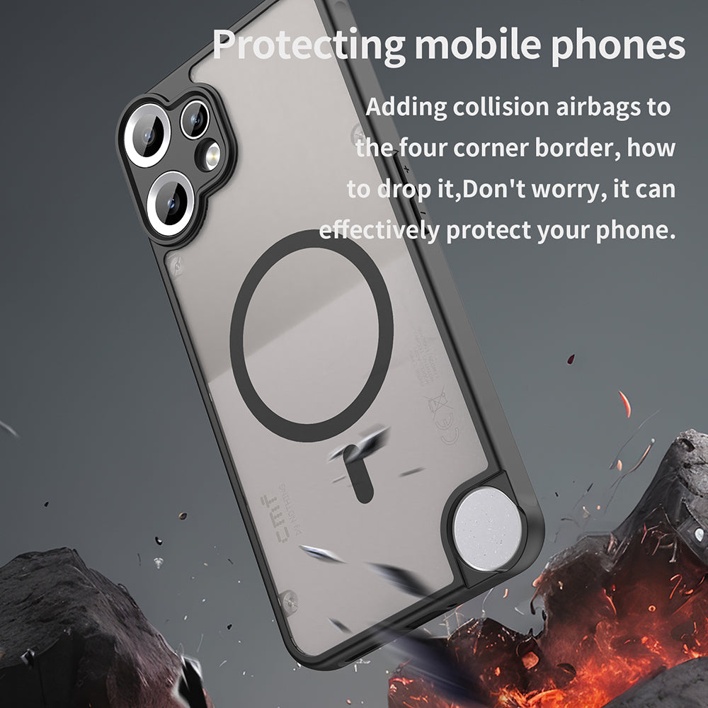 Capa MagSafe para Nothing CMF Phone 2 Pro, Techsuit, HaloFrost II, Preta