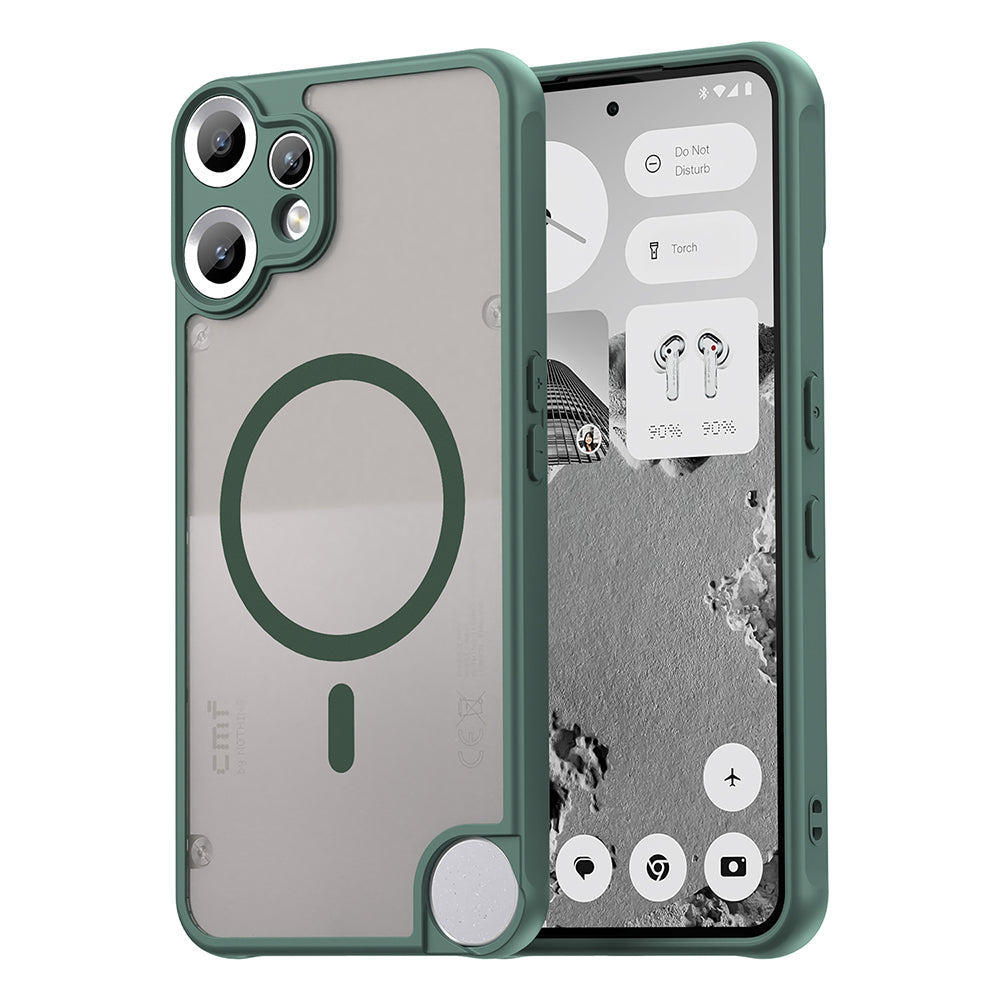Capa MagSafe para Nothing CMF Phone 2 Pro, Techsuit, HaloFrost II, Verde