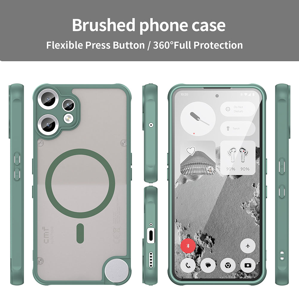 Capa MagSafe para Nothing CMF Phone 2 Pro, Techsuit, HaloFrost II, Verde