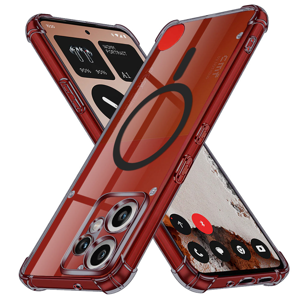 Capa MagSafe para Nothing CMF Phone 2 Pro, Techsuit, Transparente Antichoque, Fumada