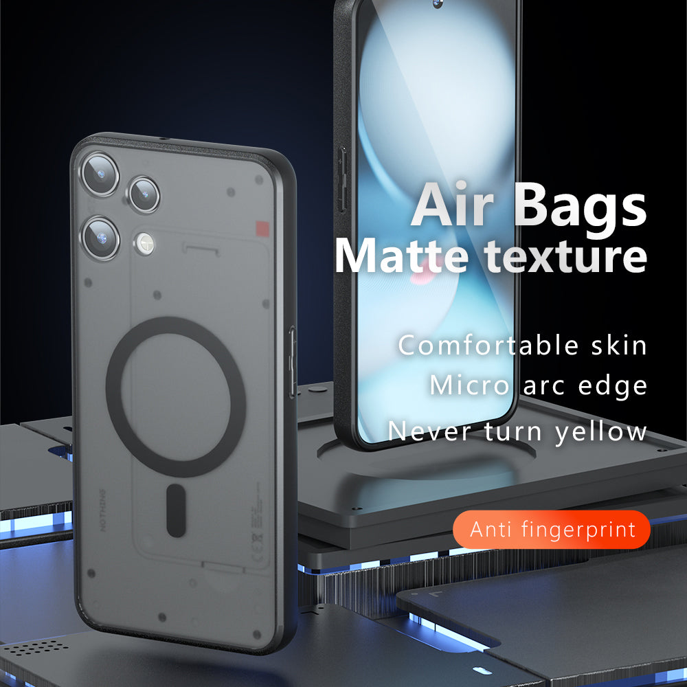 Capa MagSafe para Nothing Phone (3a) Lite, Techsuit, PureFrost, Preta Fosca