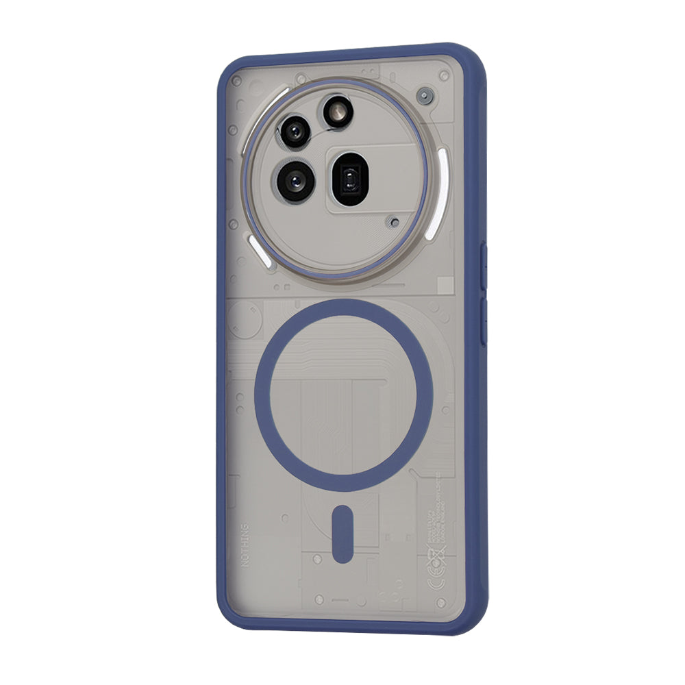 Capa MagSafe para Nothing Phone (3a) Pro, Techsuit, HaloFrost, Azul Marinho