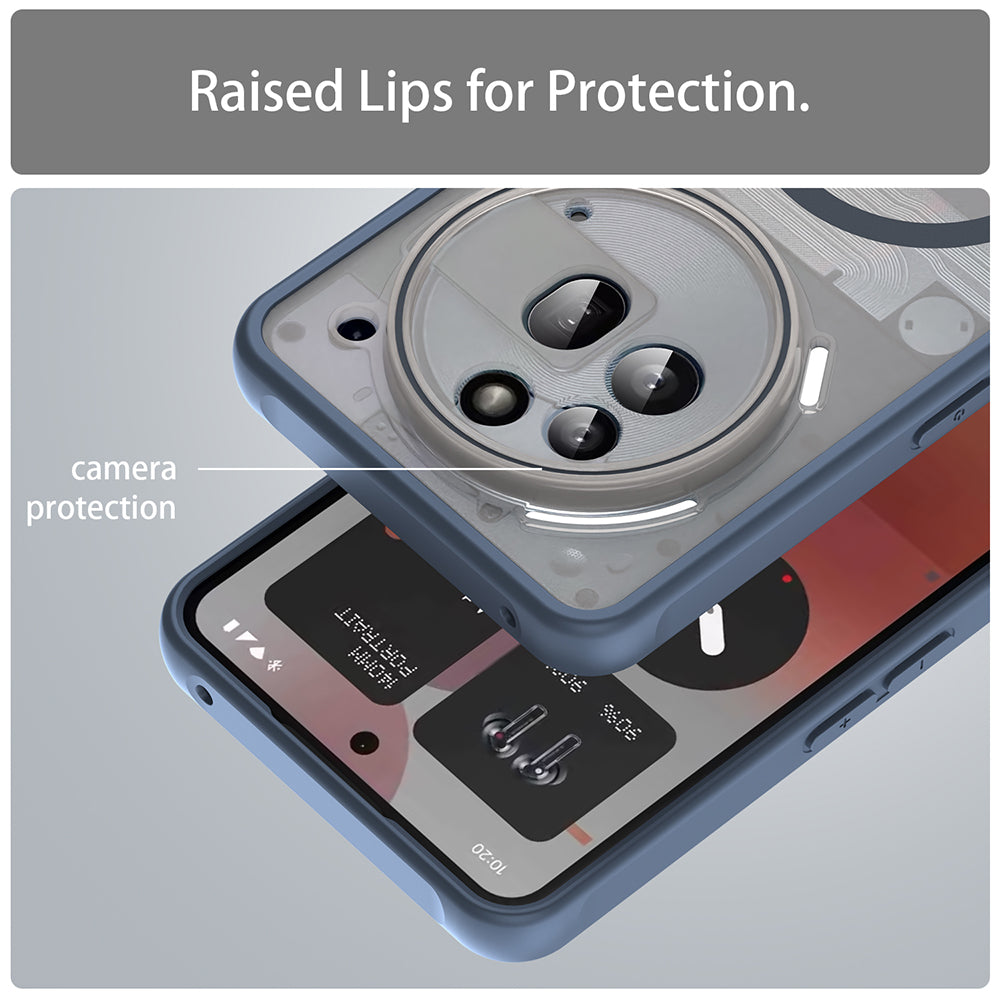Capa MagSafe para Nothing Phone (3a) Pro, Techsuit, HaloFrost II, Azul Marinho