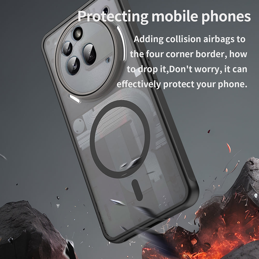 Capa MagSafe para Nothing Phone (3a) Pro, Techsuit, HaloFrost II, Preta