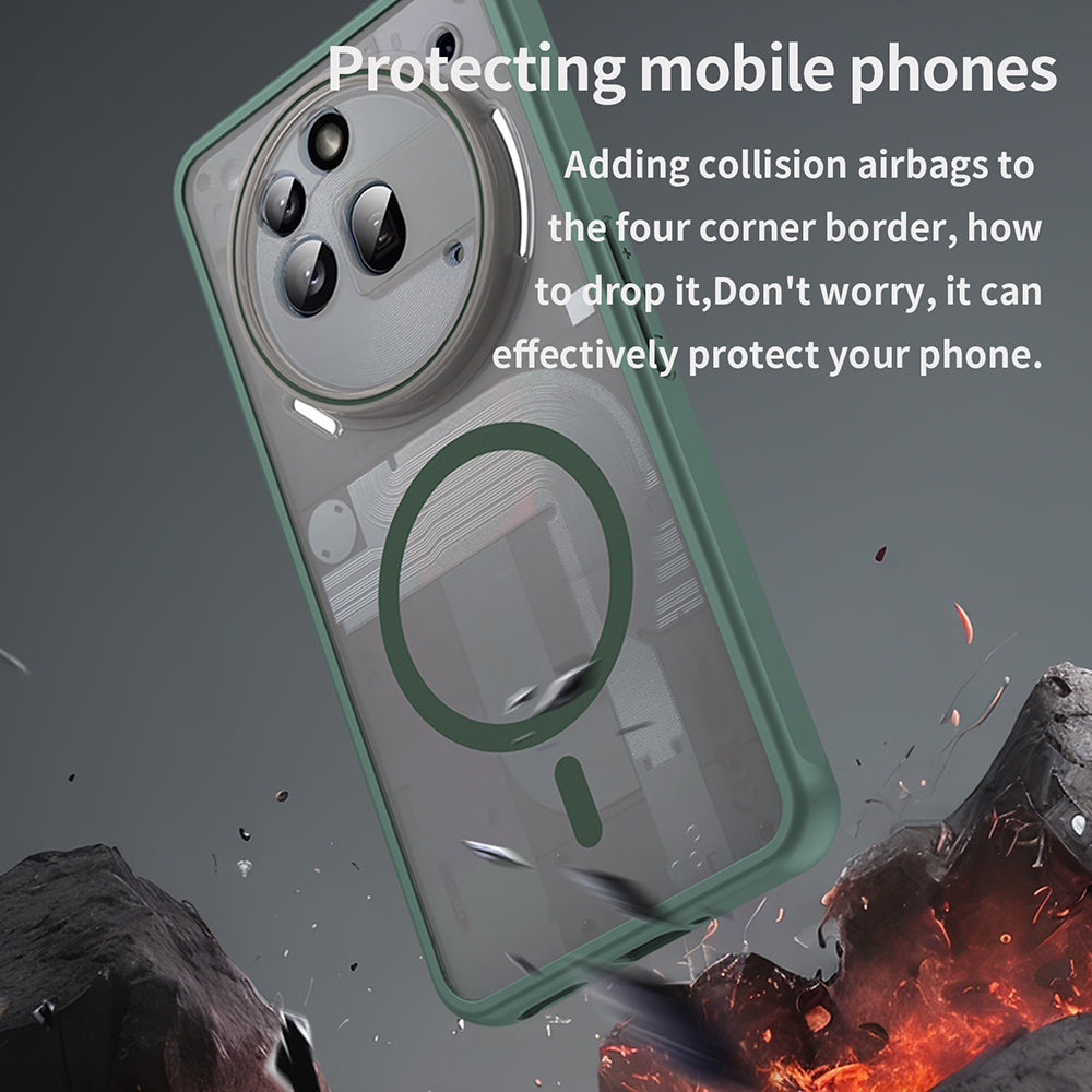 Capa MagSafe para Nothing Phone (3a) Pro, Techsuit, HaloFrost II, Verde