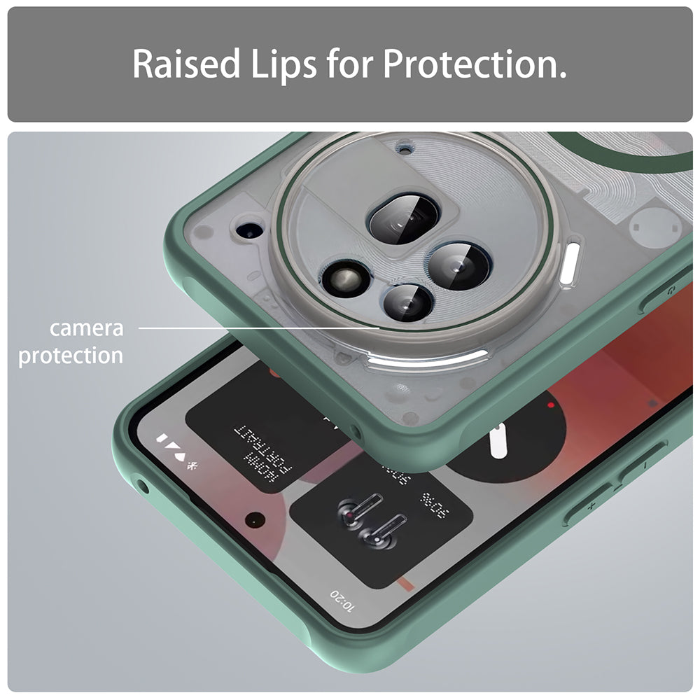 Capa MagSafe para Nothing Phone (3a) Pro, Techsuit, HaloFrost II, Verde