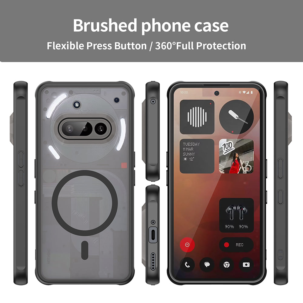 Capa MagSafe para Nothing Phone (3a), Techsuit, HaloFrost II, Preta