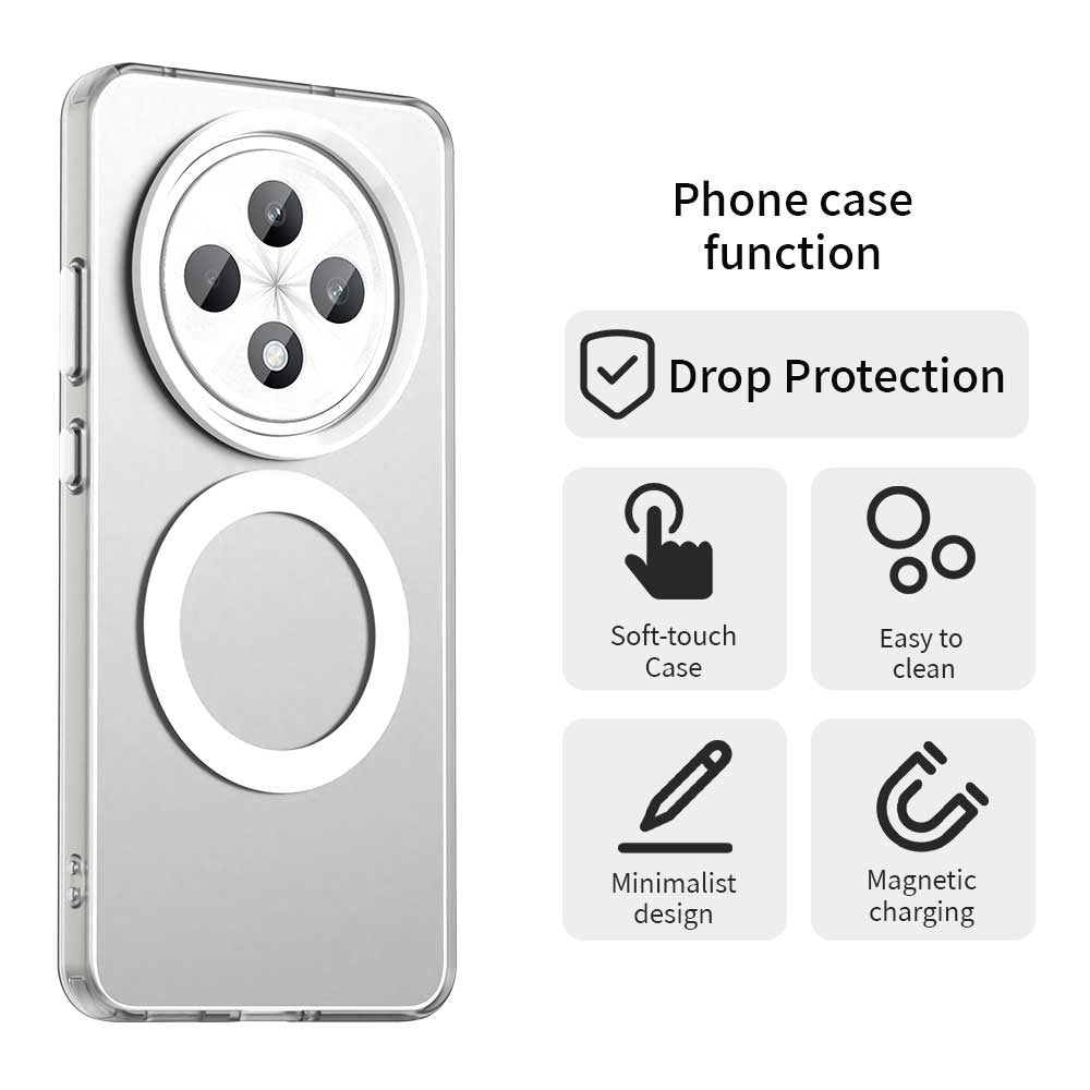 Capa MagSafe para Oppo Reno12 FS 5G / Reno12 FS 4G / Reno12 F 4G / Reno12 F, Techsuit, CandyCase, Branca