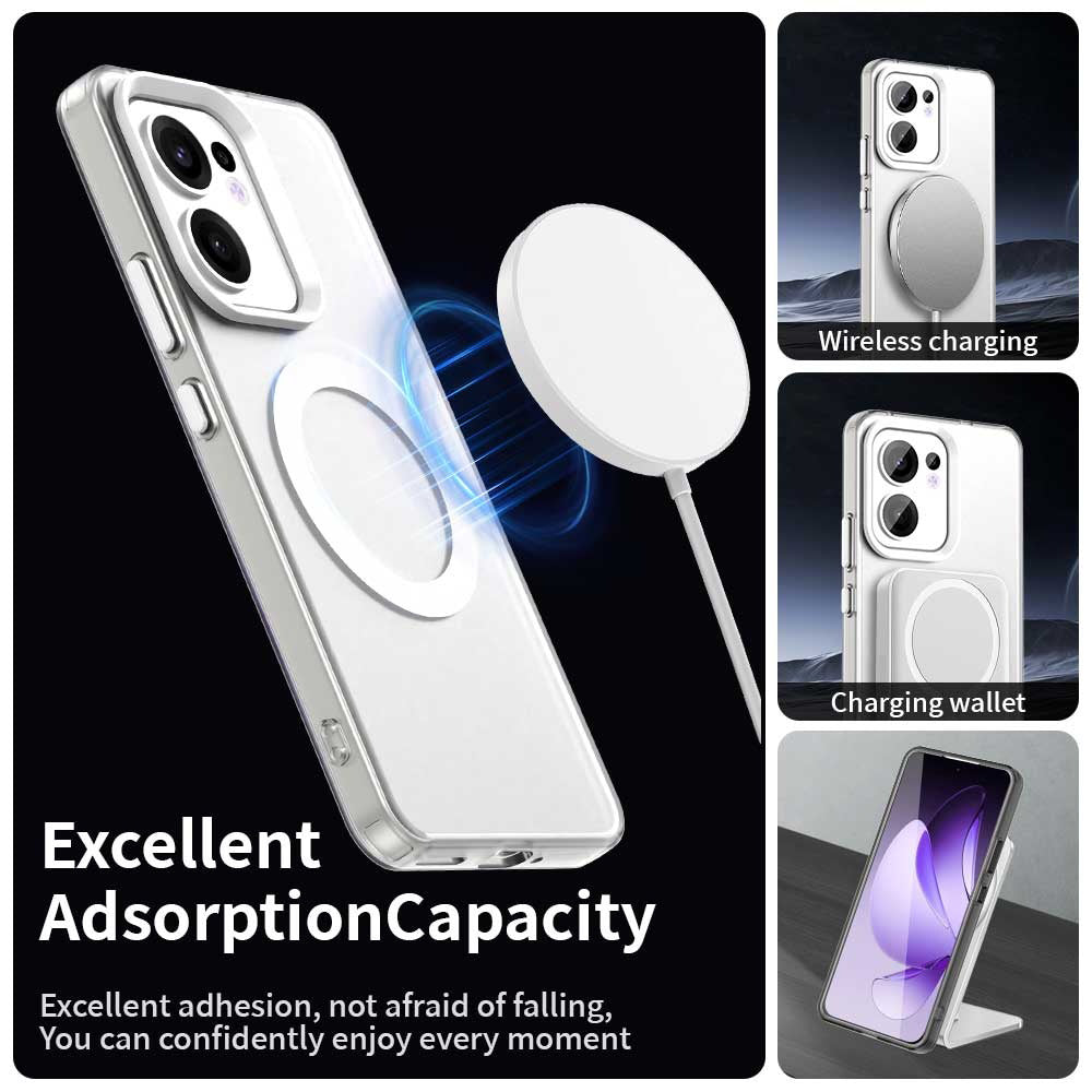 Capa MagSafe para Oppo Reno13 FS 5G / Reno13 F 4G / Reno13 F, Techsuit, CandyCase, Branca