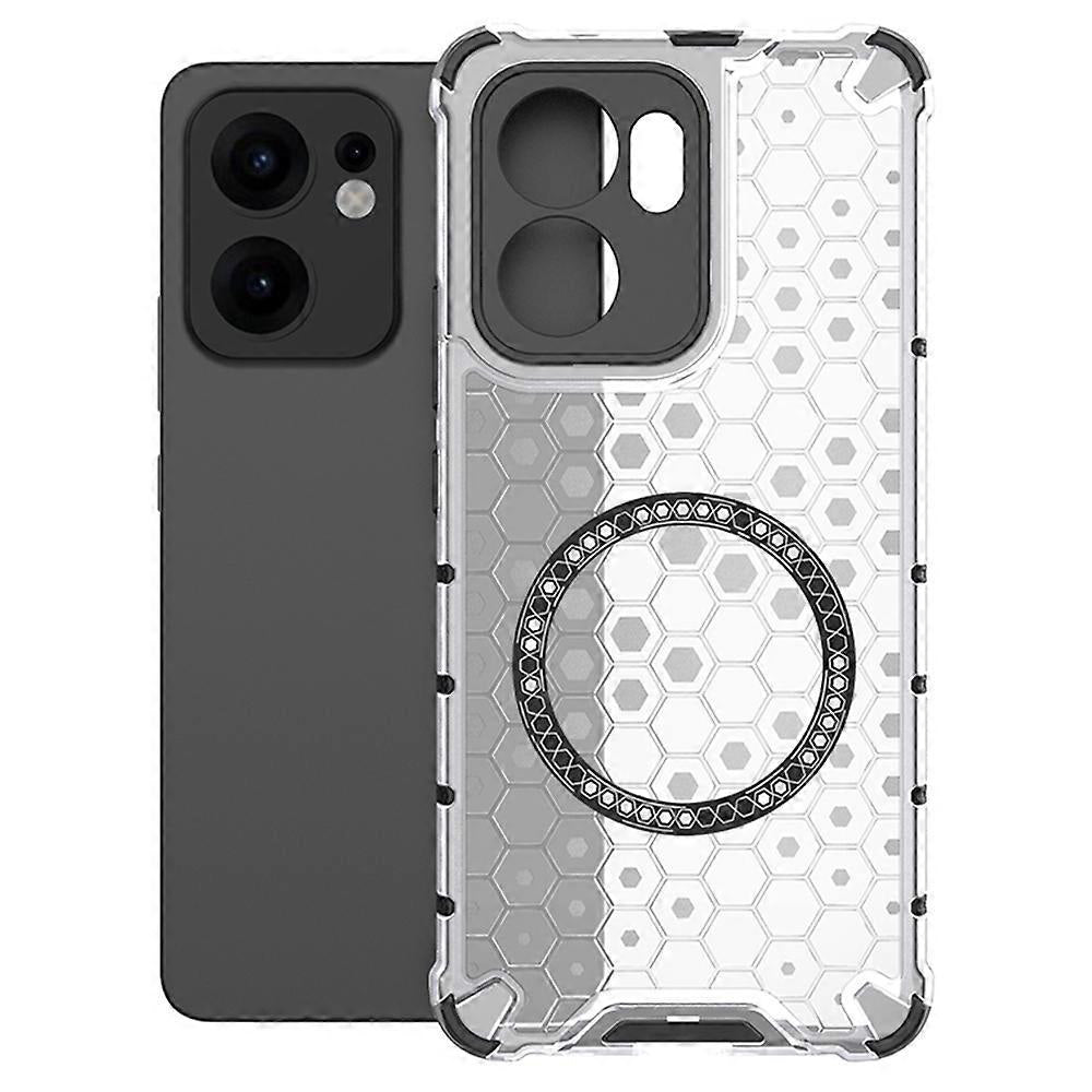 Capa MagSafe para Oppo Reno13 FS 5G / Reno13 F 4G / Reno13 F, Techsuit, HoneyComb Shield, Branca