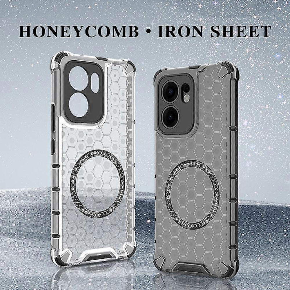Capa MagSafe para Oppo Reno13 FS 5G / Reno13 F 4G / Reno13 F, Techsuit, HoneyComb Shield, Preta