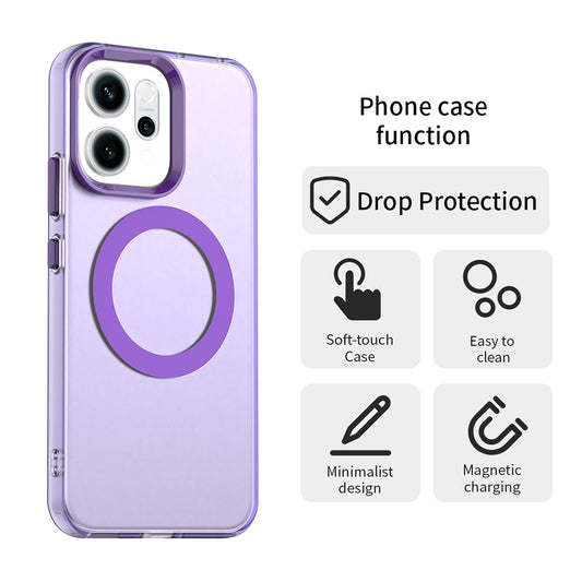 Capa MagSafe para Oppo Reno16 F / Reno16 FS, Techsuit, CandyCase, Roxo