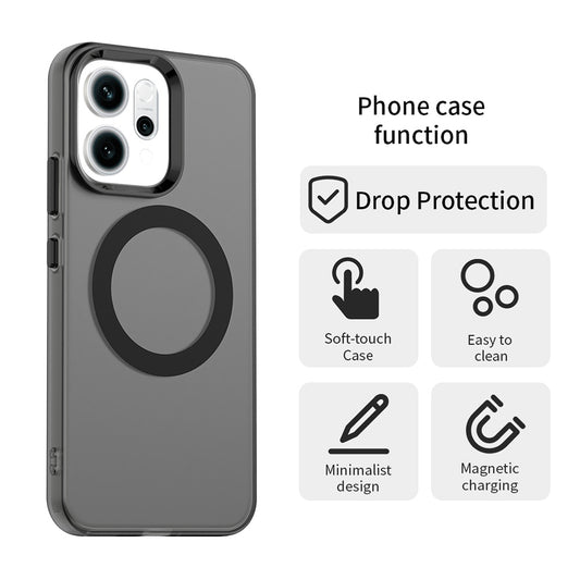 Capa MagSafe para Oppo Reno16 F / Reno16 FS, Techsuit, CandyCase, Preta