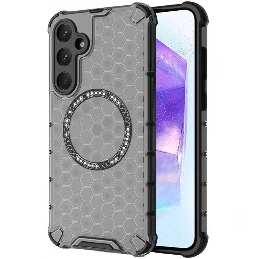 Capa MagSafe para Samsung Galaxy A55 5G A556, Techsuit, HoneyComb Shield, Preta