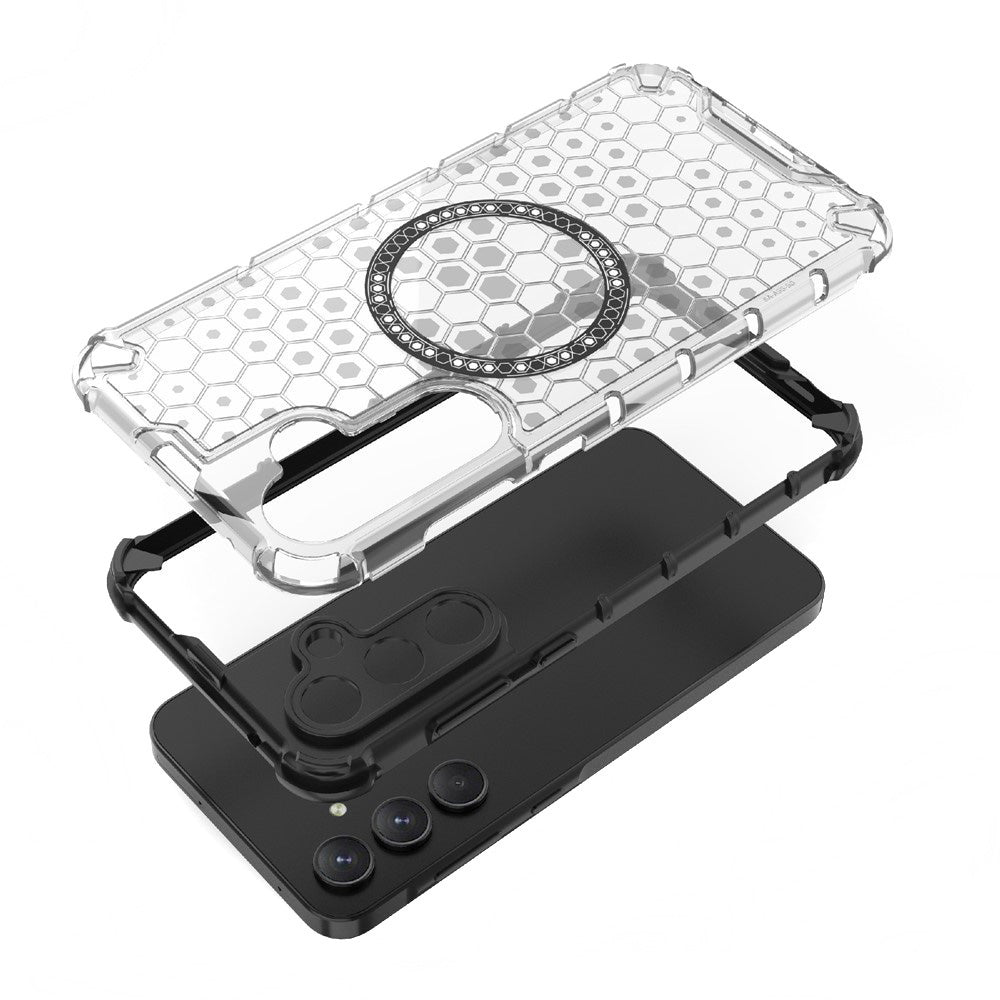 Capa MagSafe para Samsung Galaxy S25 Ultra S938, Techsuit, HoneyComb Shield, Verde