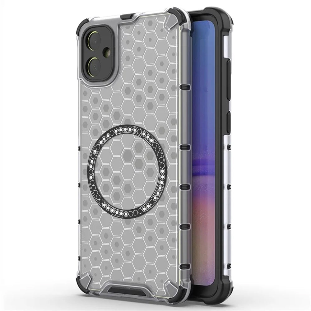 Capa MagSafe para Samsung Galaxy A05 A055, Techsuit, HoneyComb Shield, Branca