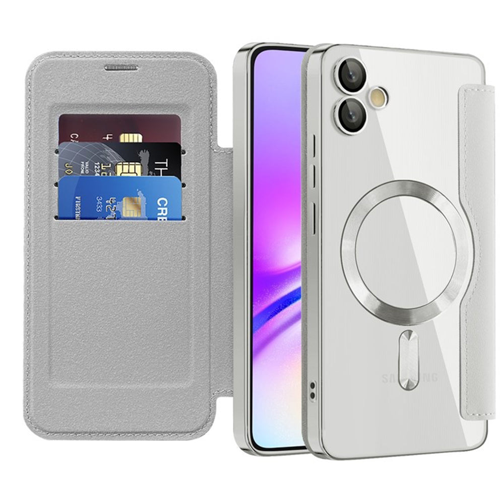 Capa MagSafe para Samsung Galaxy A05 A055, Techsuit, SmartMag Book, Cinzento