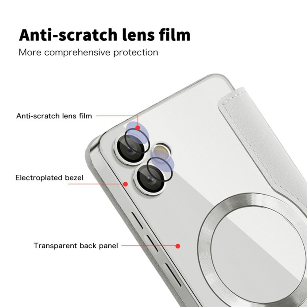 Capa MagSafe para Samsung Galaxy A05 A055, Techsuit, SmartMag Book, Cinzento