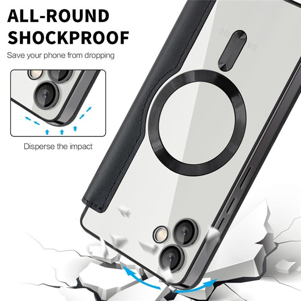 Capa MagSafe para Samsung Galaxy A05 A055, Techsuit, SmartMag Book, Preta