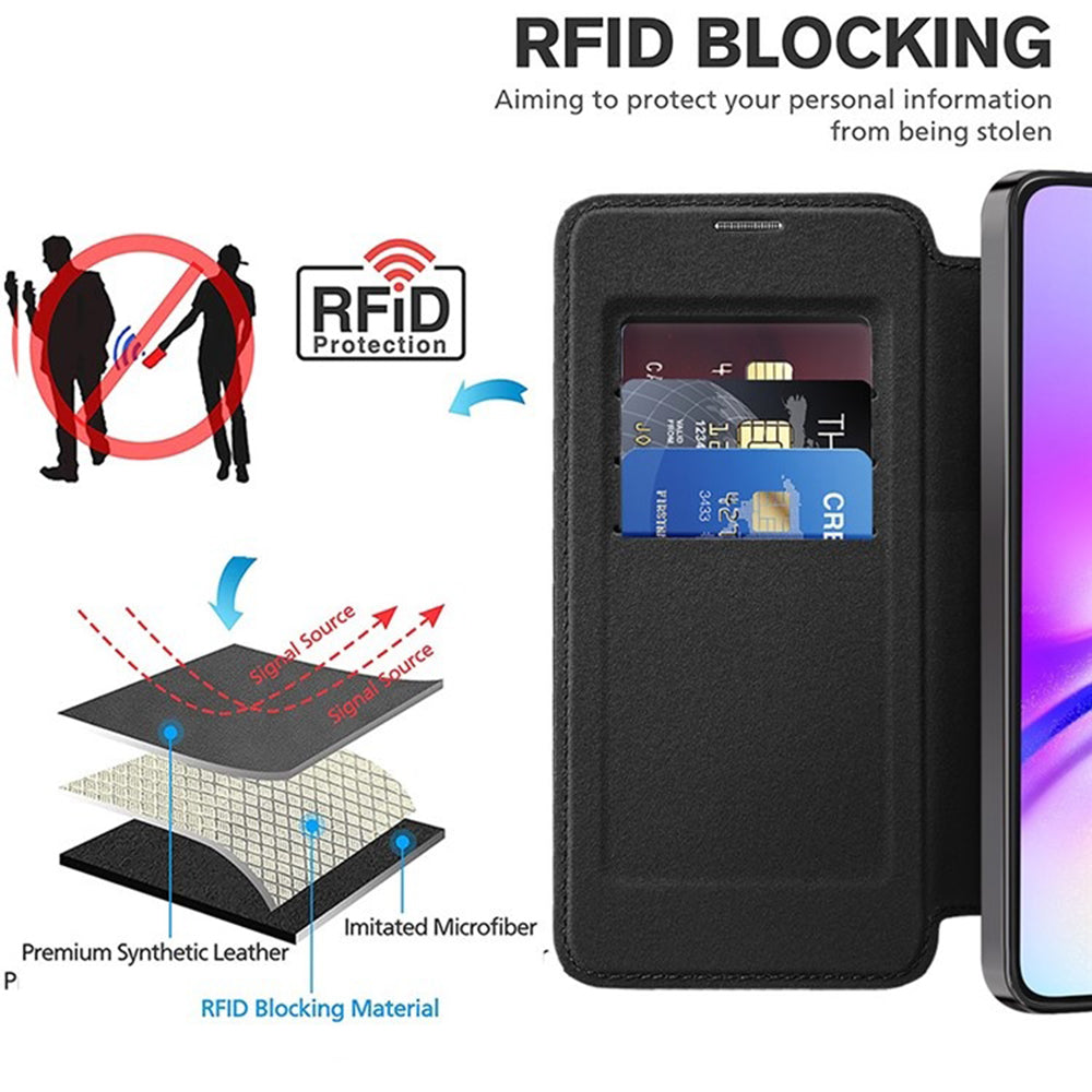 Capa MagSafe para Samsung Galaxy A05 A055, Techsuit, SmartMag Book, Preta