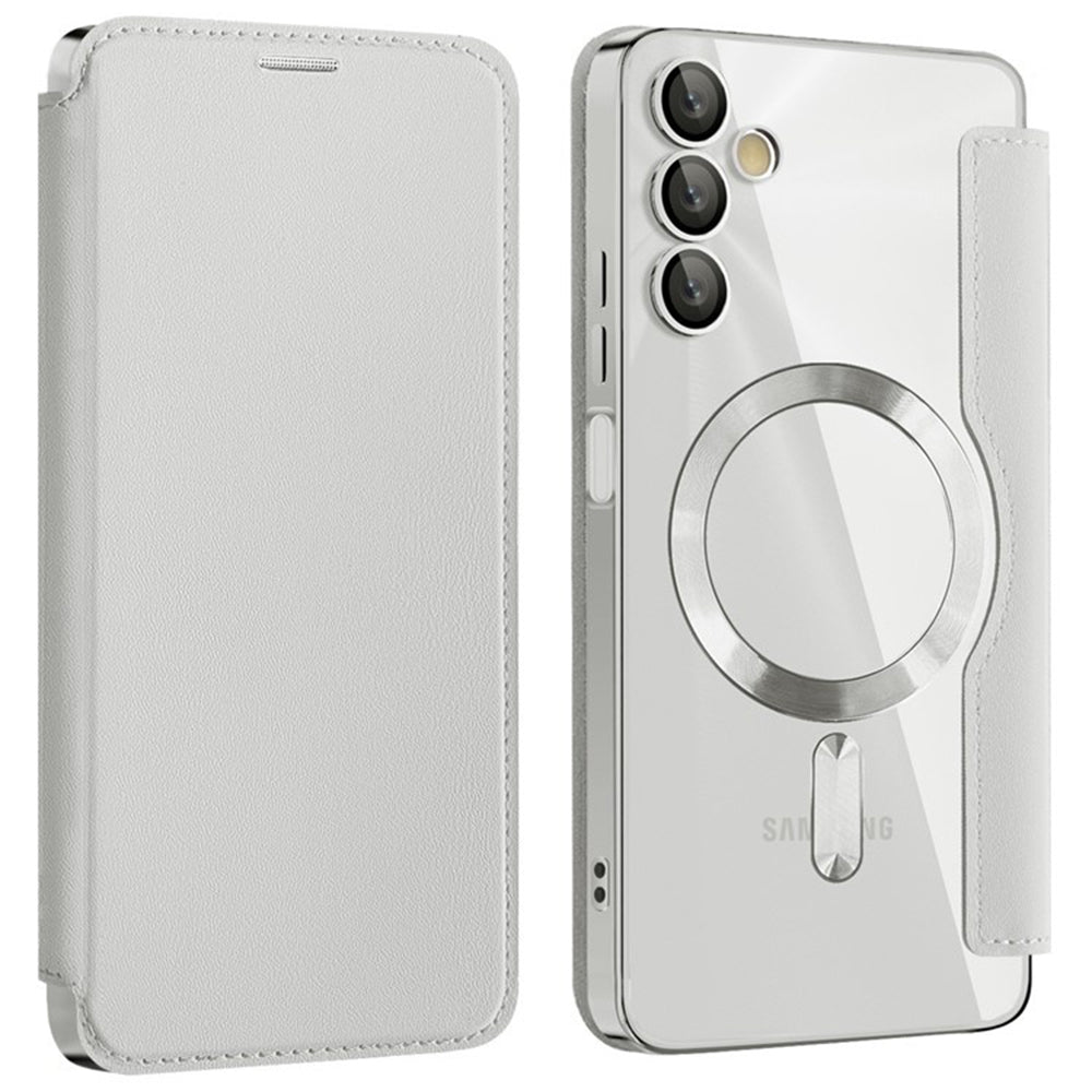 Capa MagSafe para Samsung Galaxy A05s A057, Techsuit, SmartMag Book, Cinzento